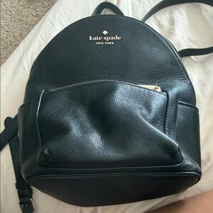 Kate Spade Black Pebbled Backpack